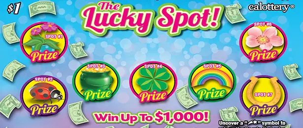 The Lucky Spot! California scratcher ticket