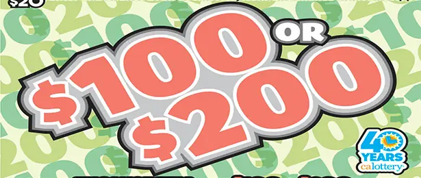 $100 or $200 California scratcher ticket