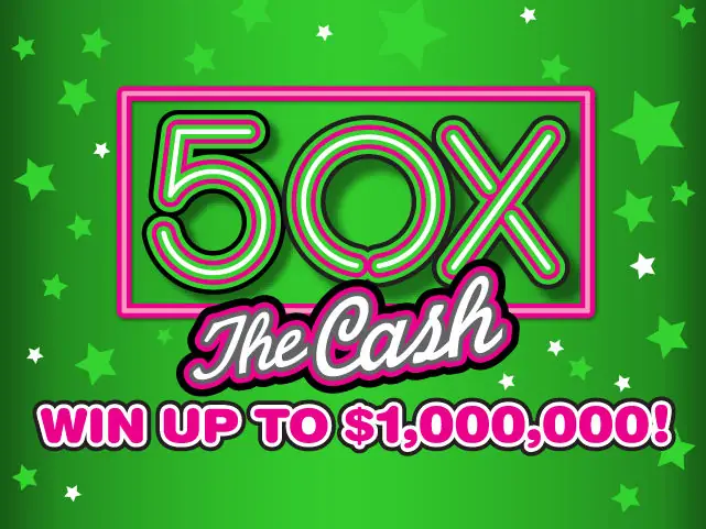 50X The Cash Florida scratch-off ticket