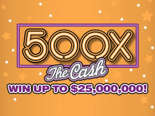 500X The Cash Florida scratch-off ticket