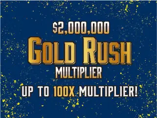$2,000,000 GOLD RUSH MULTIPLIER Florida scratch-off ticket