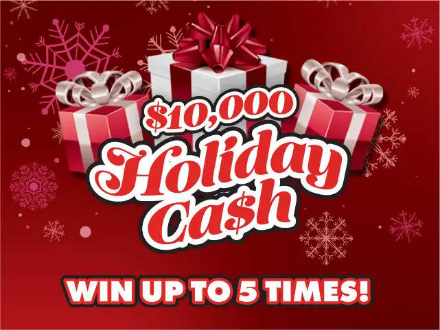 $10,000 HOLIDAY CA$H Florida scratch-off ticket