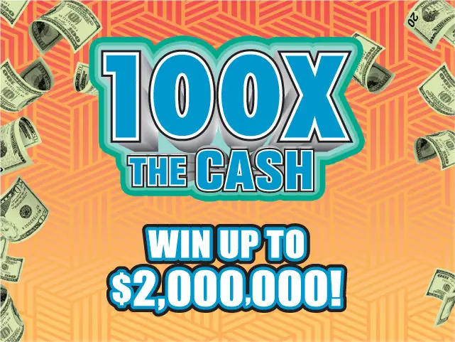 100X THE CASH Florida scratch-off ticket