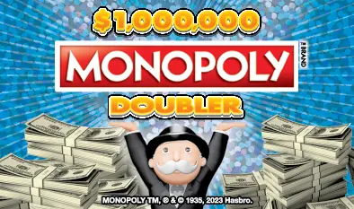 $1,000,000 Monopoly Doubler Massachusetts scratch ticket ticket