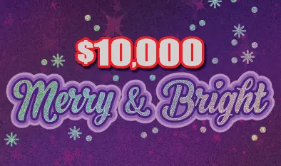 $10,000 MERRY & BRIGHT Massachusetts scratch ticket ticket