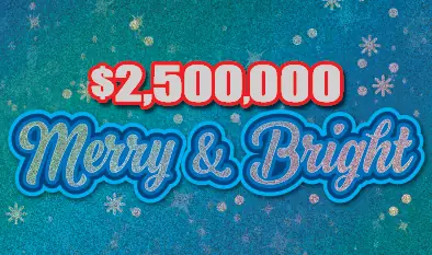 $2,500,000 MERRY & BRIGHT Massachusetts scratch ticket ticket