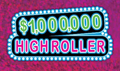 $1,000,000 HIGH ROLLER Massachusetts scratch ticket ticket