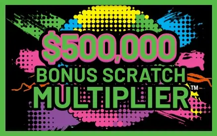 $500,000 Bonus Scratch Multiplier Michigan scratch-off ticket