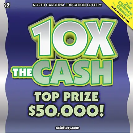 10X The Cash North Carolina scratch-off ticket