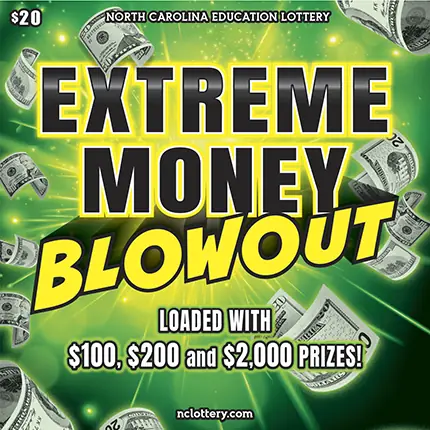 Extreme Money Blowout North Carolina scratch-off ticket