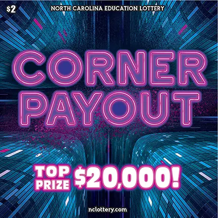 Corner Payout North Carolina scratch-off ticket