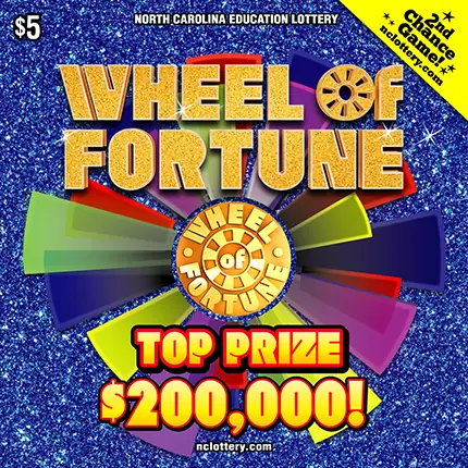 Wheel of Fortune North Carolina scratch-off ticket