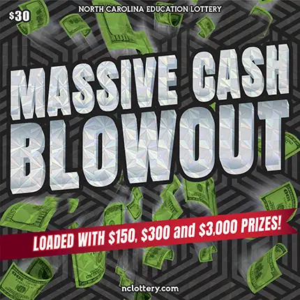 Massive Cash Blowout North Carolina scratch-off ticket