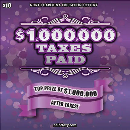 $1,000,000 Taxes Paid North Carolina scratch-off ticket
