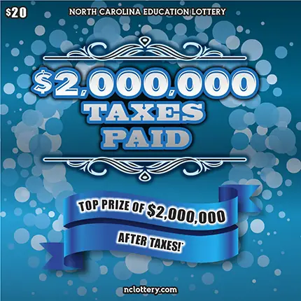 $2,000,000 Taxes Paid North Carolina scratch-off ticket