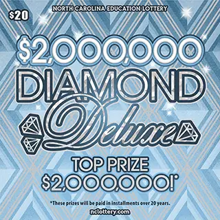 $2,000,000 Diamond Deluxe North Carolina scratch-off ticket