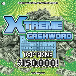Xtreme Cashword North Carolina scratch-off ticket
