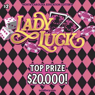 LADY LUCK North Carolina scratch-off ticket