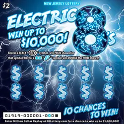 Electric 8's New Jersey scratch-off ticket