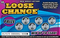 Loose Change New Jersey scratch-off ticket