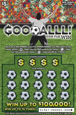 Goooalll! For The Win New Jersey scratch-off ticket