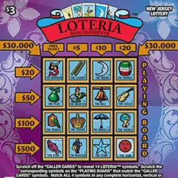 LOTERIA New Jersey scratch-off ticket