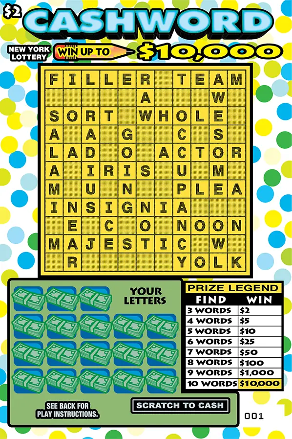 CASHWORD New York scratch-off ticket