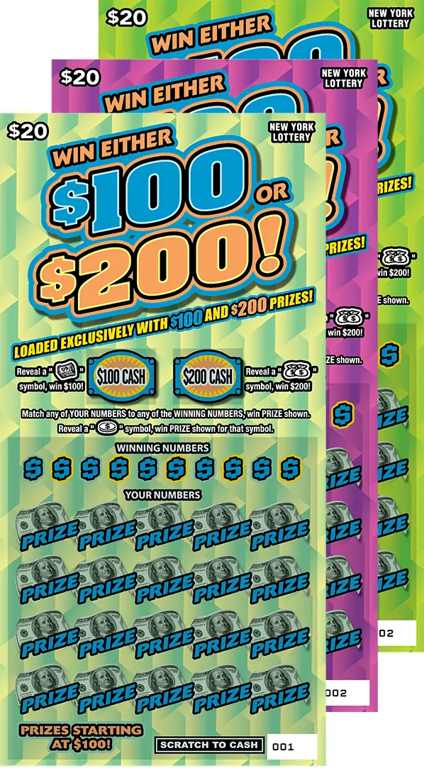 WIN EITHER $100 OR $200! New York scratch-off ticket