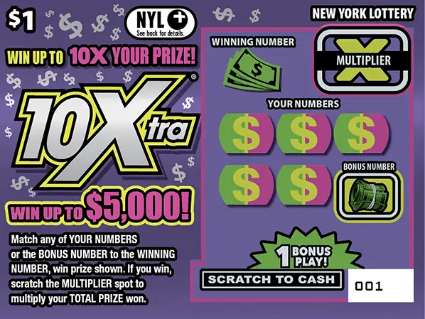10Xtra New York scratch-off ticket